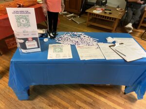 Voter registration table